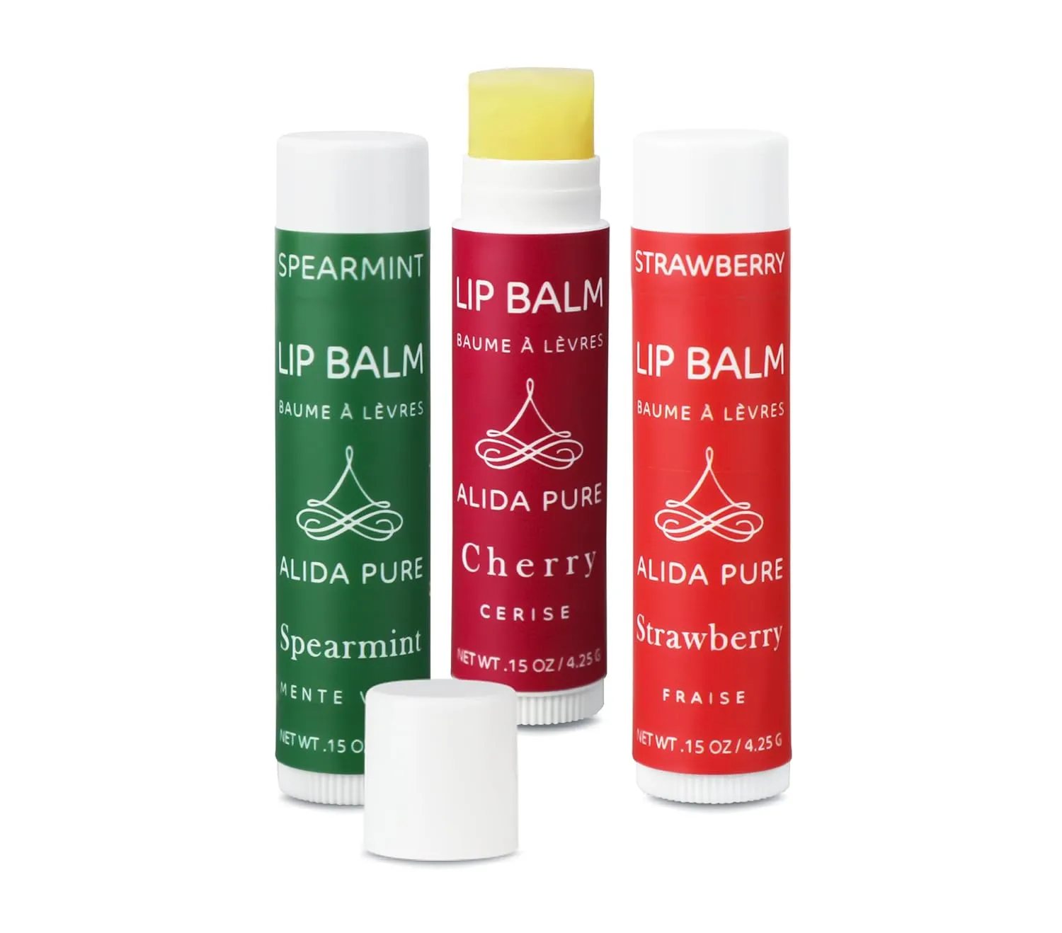 Berry Mint Lip Balm Collection, Vegan Set, Bees Wax Free, Coconut Oil Free, Avocado And, Organic Jojoba Oil, Vitamin E, Natural Moisturizer For Dry Cracked Lips, 3 Tube Set