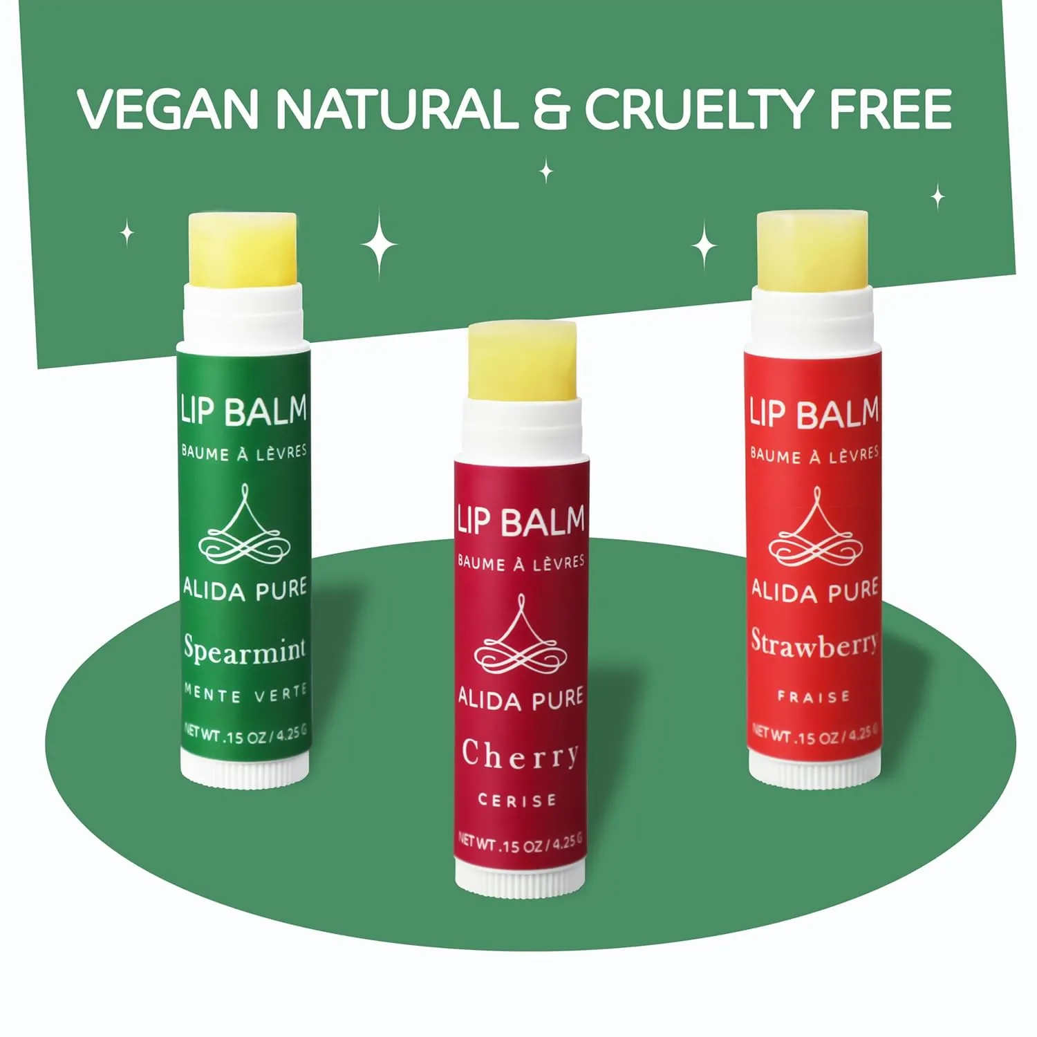 Berry Mint Lip Balm Collection, Vegan Set, Bees Wax Free, Coconut Oil Free, Avocado And, Organic Jojoba Oil, Vitamin E, Natural Moisturizer For Dry Cracked Lips, 3 Tube Set