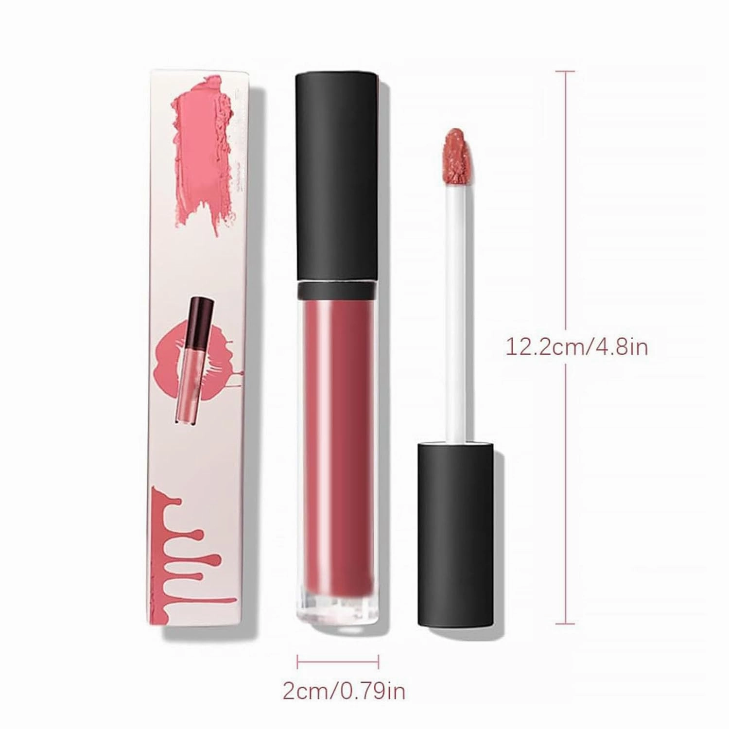 Beryse Lip Stain Oil, Beryse Staining Lip Oil, Probablei LassiLips Staining Lipoil, Visulong 12 Color Cream Lips Gloss, Waterproof, Non-stick to Cup (4pcs-3)