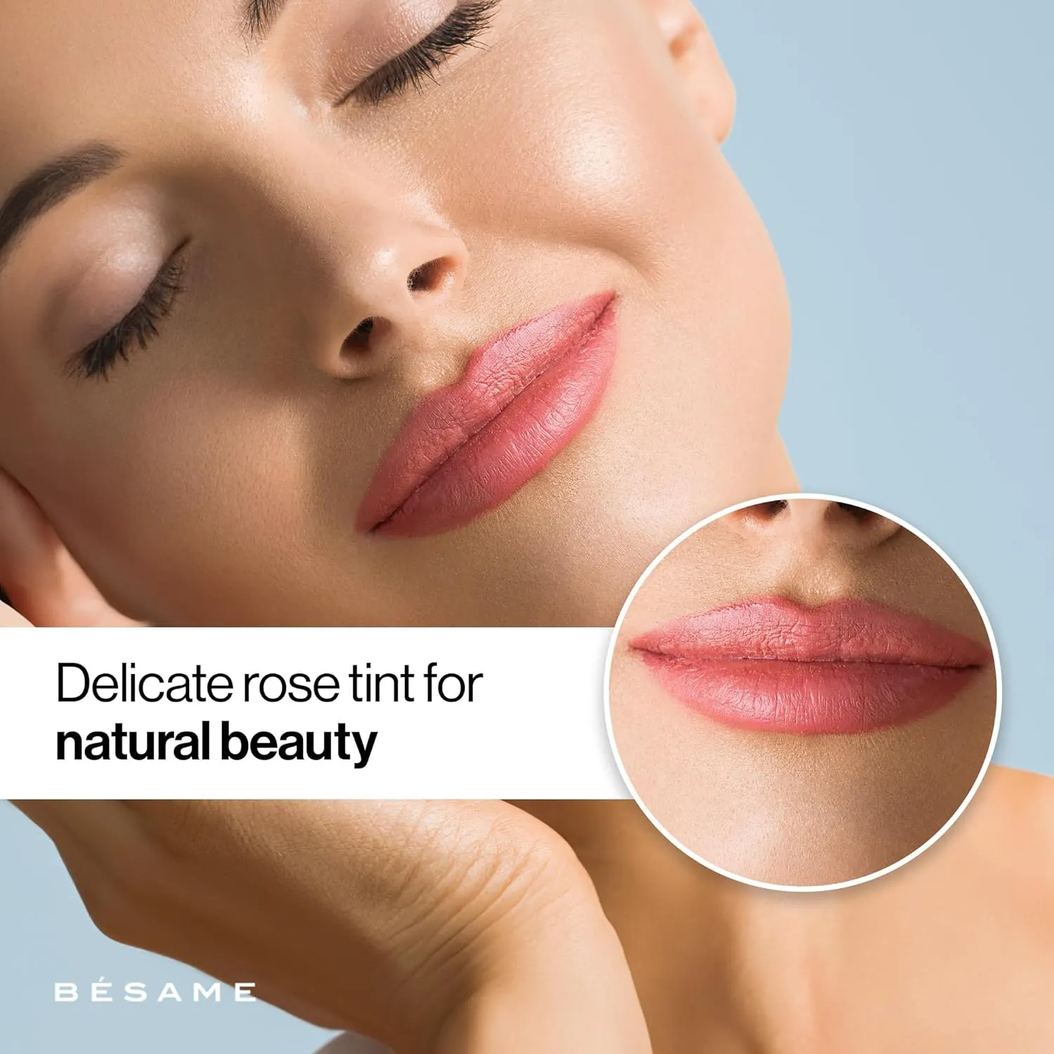 BESAME Dusty Rose Lipstick 1969, Cool Mauve Red Long-Lasting, Satin Finish Lip Color With Moisturizing Vitamin E, Universally Flattering Everyday Shade, Popular On Light-Medium Skin