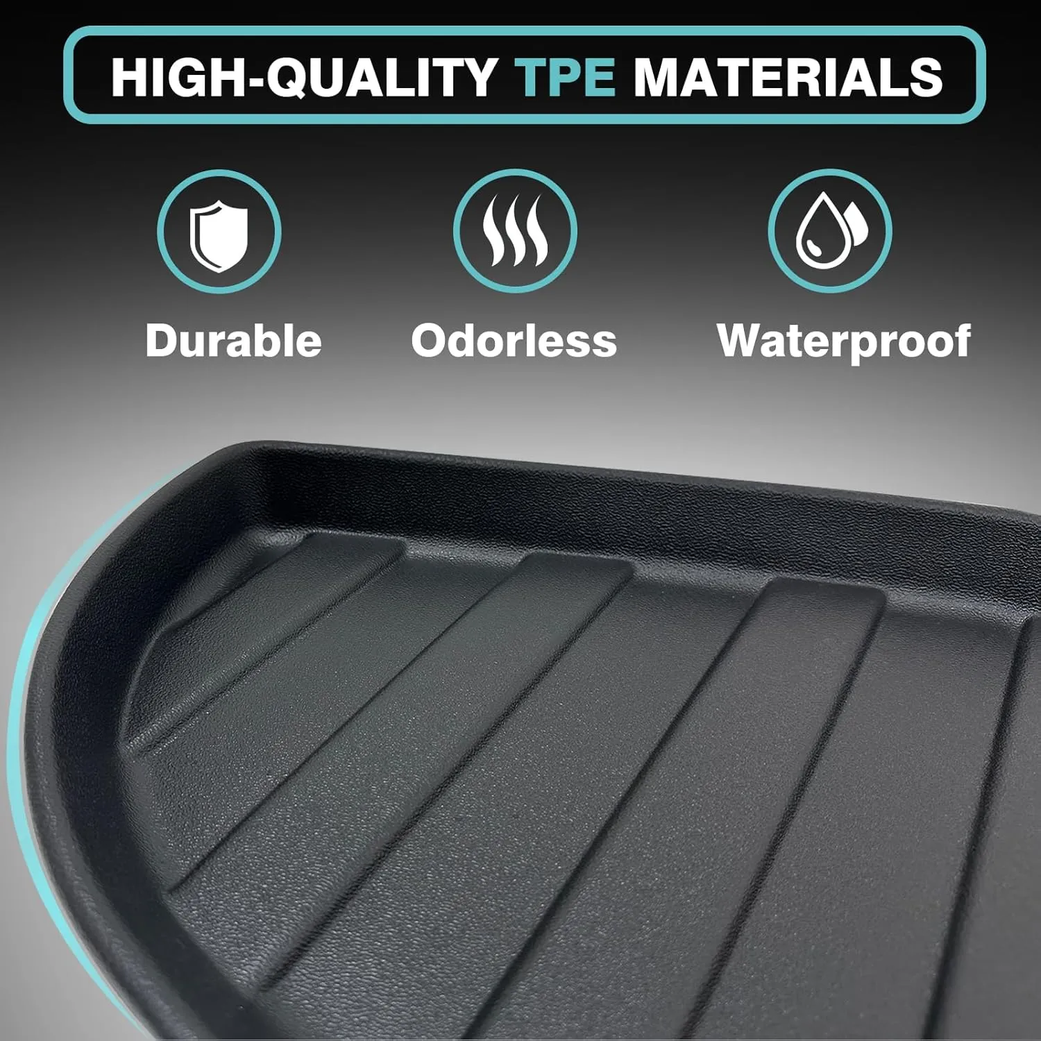 BestEvMod All Weather Frunk Front Trunk Mat Compatible with Tesla Cybertruck 2023 2024 Accessories Pickup Heavyweight Liner 3D Pattern TPE Waterproof Protect(Frunk Mat)
