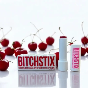 Bitchstix Supersheet SPF30 Lip Glaze Wild Cherry