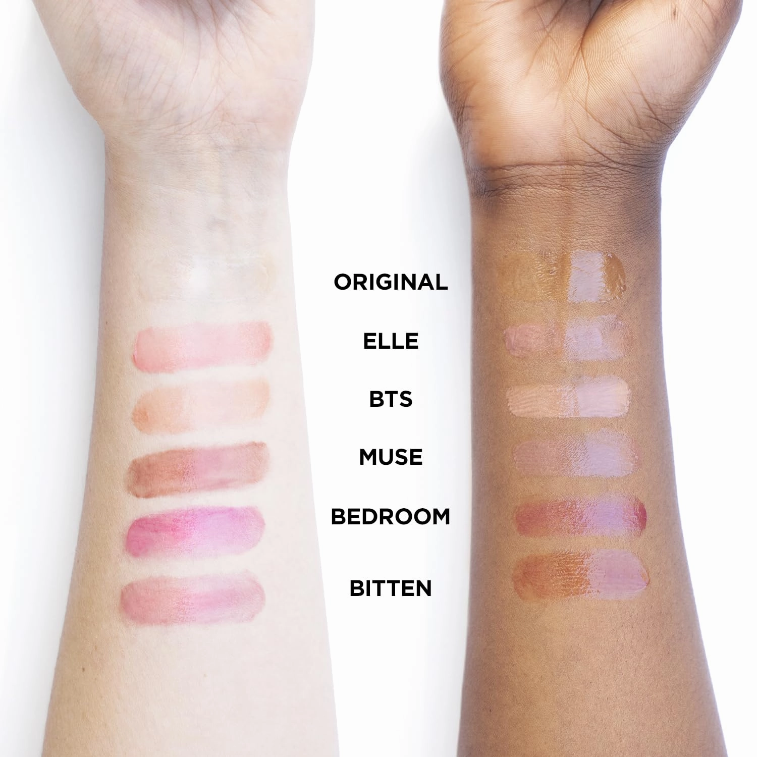 bkr Paris Water Balm - Bitten - Ultra-Hydrating Glossy Vegan Lip Treatment - Rose and Algae Glass Water Bottle - 5.2g