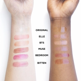 bkr Paris Water Balm - Bitten - Ultra-Hydrating Glossy Vegan Lip Treatment - Rose and Algae Glass Water Bottle - 5.2g