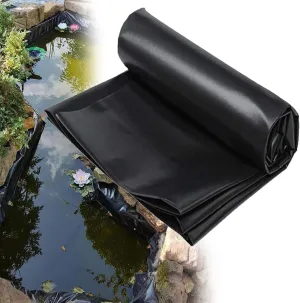 Black Pond Liner Streams Fish Pond Flexible Liners 1x6m 3x7m 4x8m 5x10m HDPE Impermeable Film Water Garden Waterfall Reinforced Membrane(16.4x16.4ft)