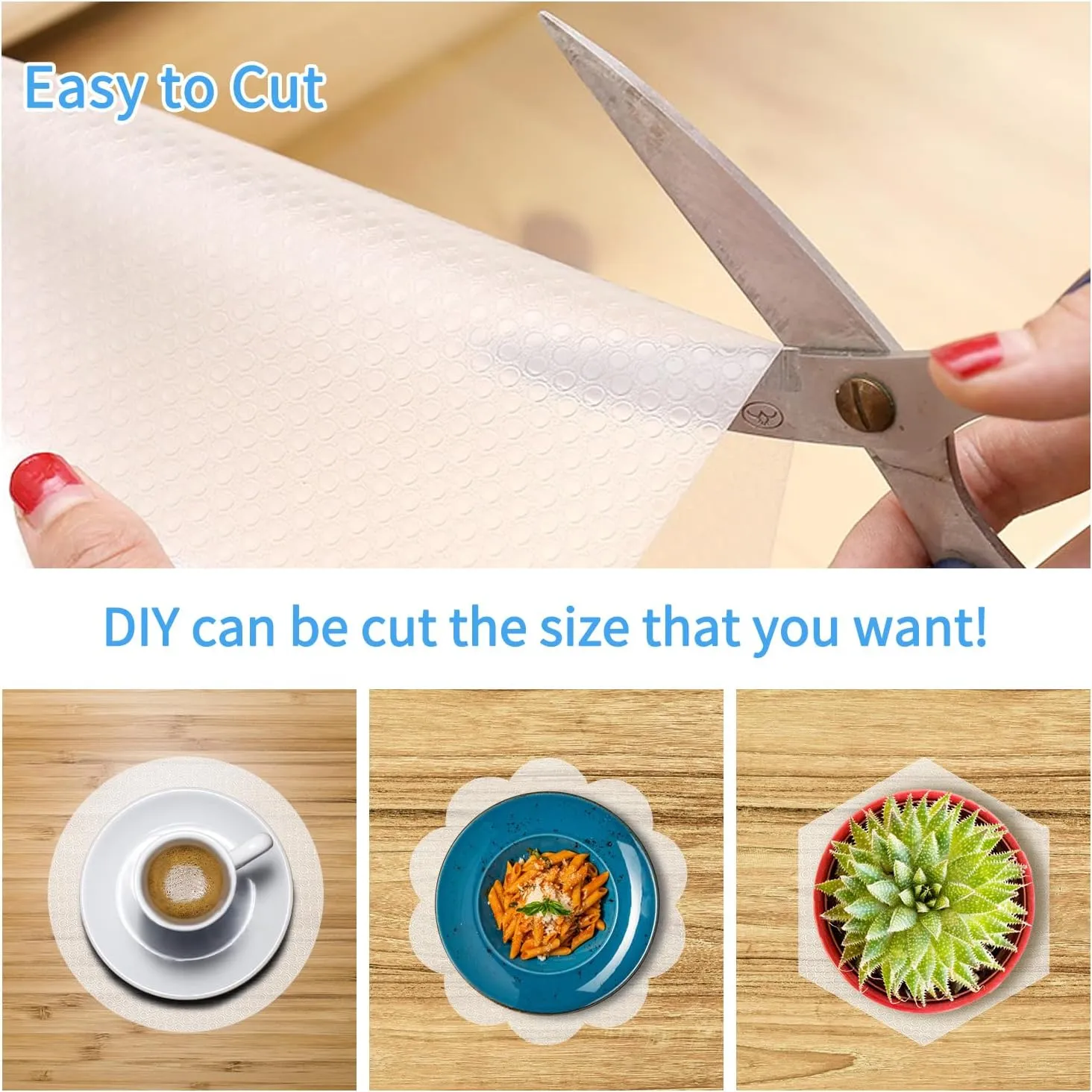 Bloss Shelf Liners Waterproof Non Adhesive Cabinet Liner for Bathroom, Kitchen, Desks, Cupboard, Refrigerator, ect, Clear Drawer Mat 17.7''×177''