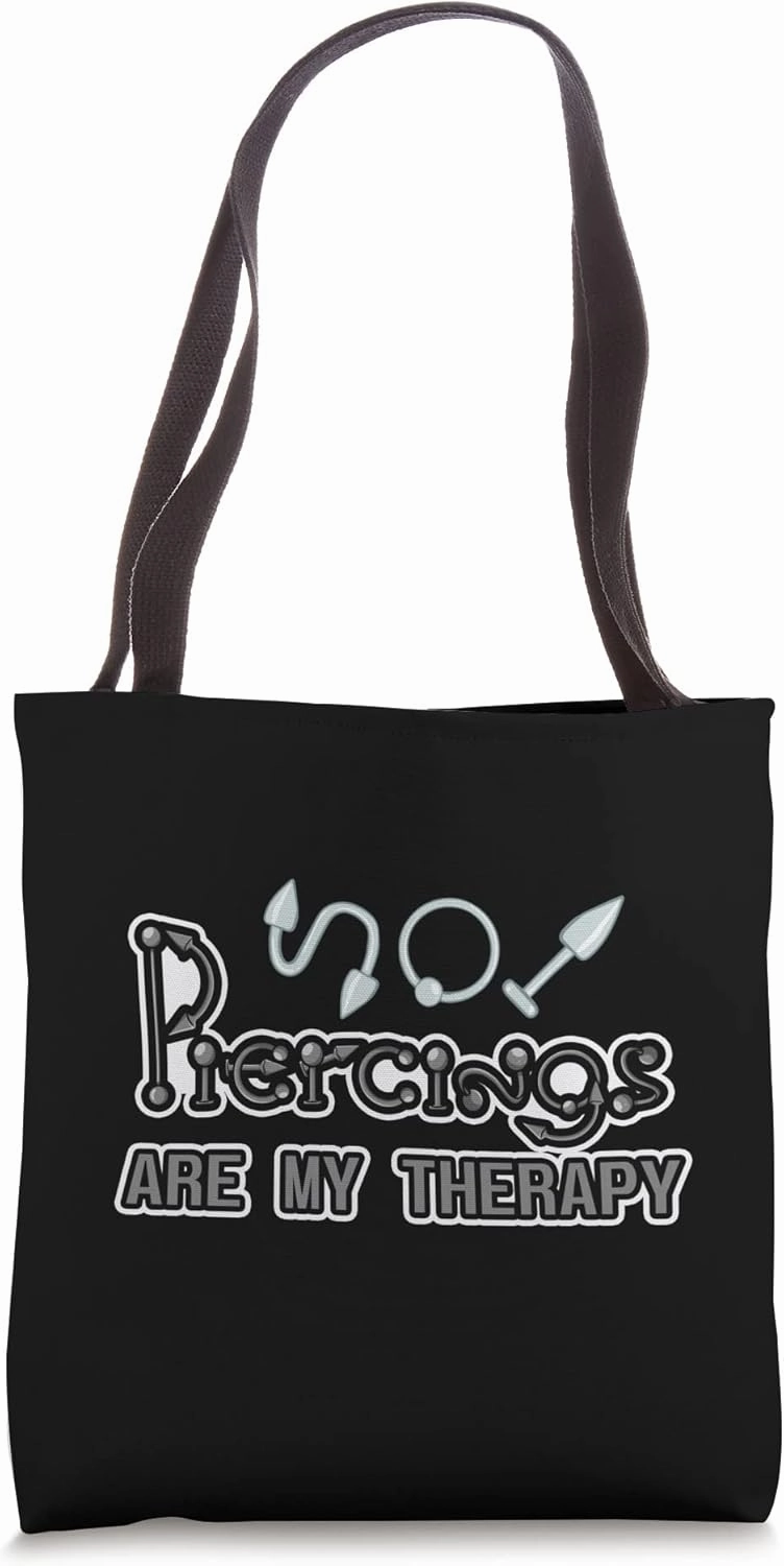 Body Piercing Dermal Implants Nose Ear Lip Modification Tote Bag