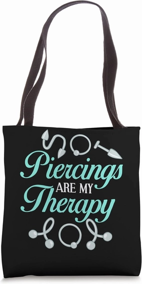 Body Piercing Dermal Implants Nose Ear Lip Modification Tote Bag