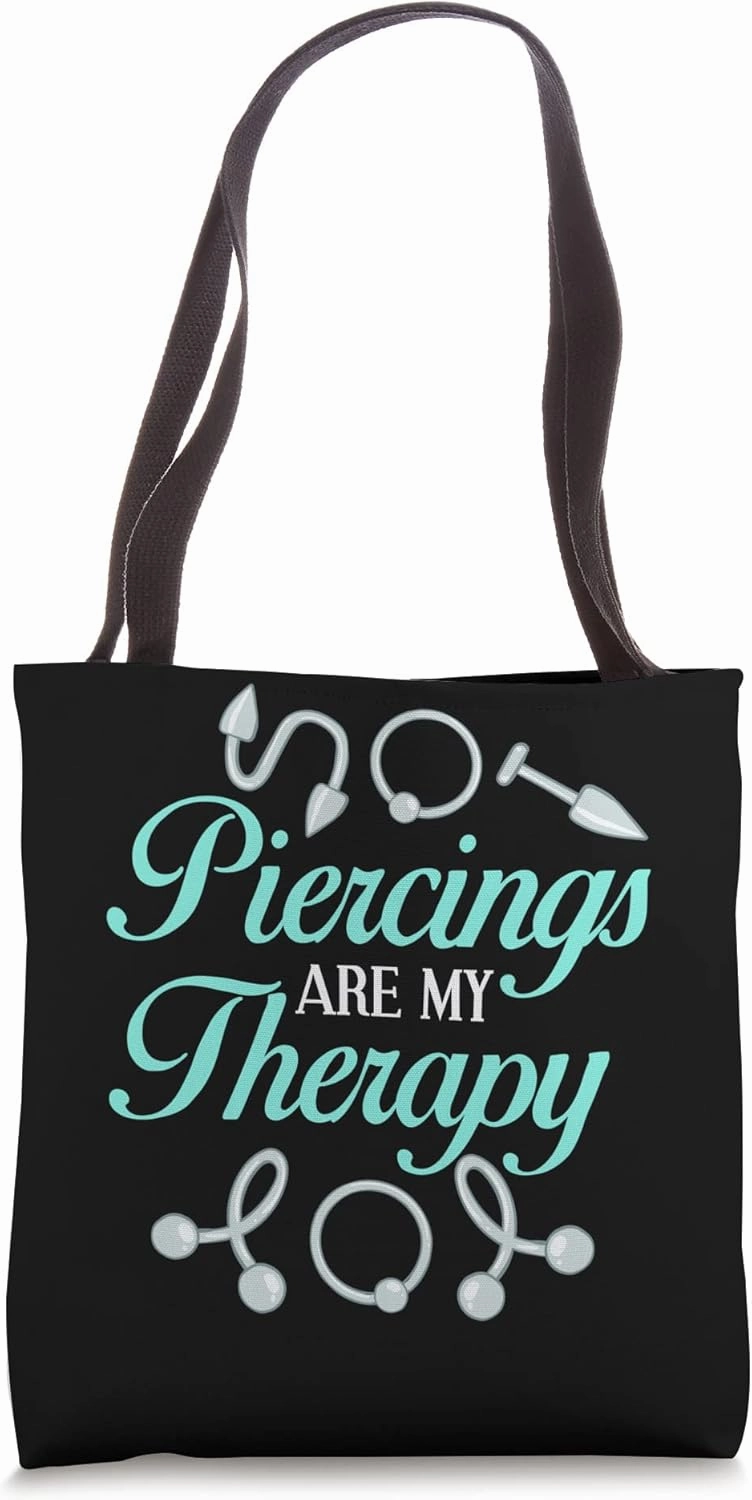 Body Piercing Dermal Implants Nose Ear Lip Modification Tote Bag