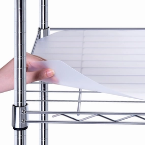 BRIAN & DANY Wire Shelf Liner 14" X 36", Heavy Duty Shelf Liners for Wire Shelving, Waterproof Protector Mats, Set of 5, Transparent