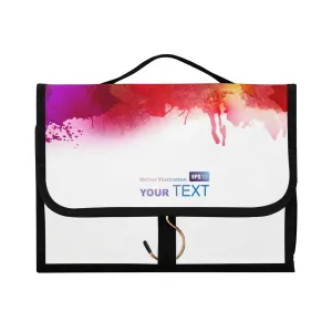 Bright Watercolor Stains Rainbow Color Style Abstract Paint 1 PC Hanging Toiletry Wash bag Portable Makeup Organizer Brush Storage Case Portable Travel Cosmetic with Hook