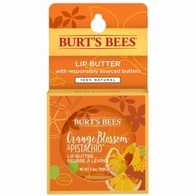 Burt's Bees 100% Natural Moisturizing Lip Butter with Orange Blossom & Pistachio, 6 Tins