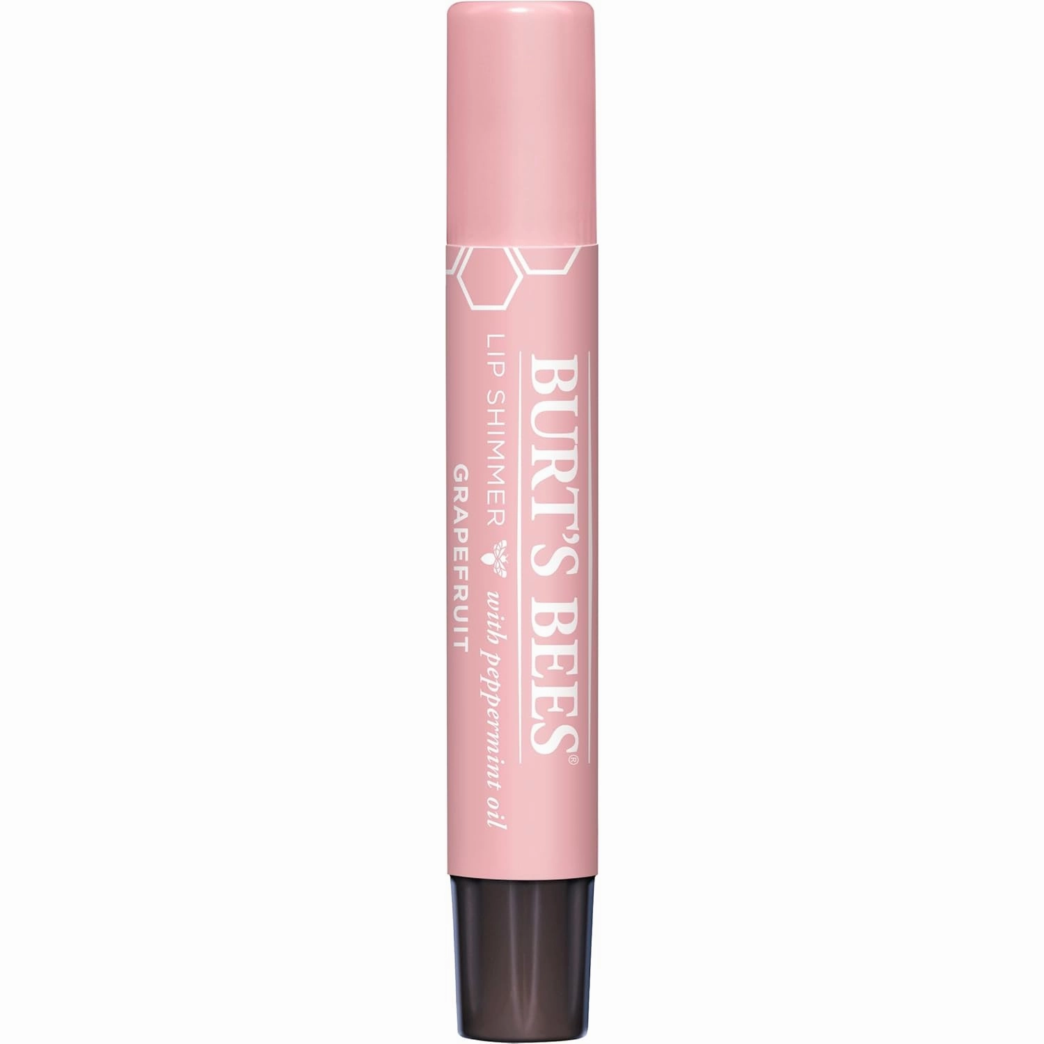 Burt's Bees Shimmer Lip Tint Set, Tinted Lip Balm Stick, Moisturizing for All Day Hydration with Natural Origin Glowy Pigmented Finish & Buildable Color, Grapefruit (4-Pack)