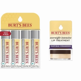 Burt's Bees Ultra Conditioning Moisturizing Lip Balm, Lip Moisturizer Rich in Oils & Overnight Intensive Lip Treatment, 0.25 oz - Moisturizing, Restorative, Reduces Fine Lines, Vitamin E