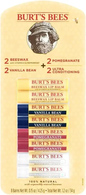 Burt's Bees 100% Natural Moisturizing Lip Balm, Variety Pack (0.15 oz, 8 ct.)