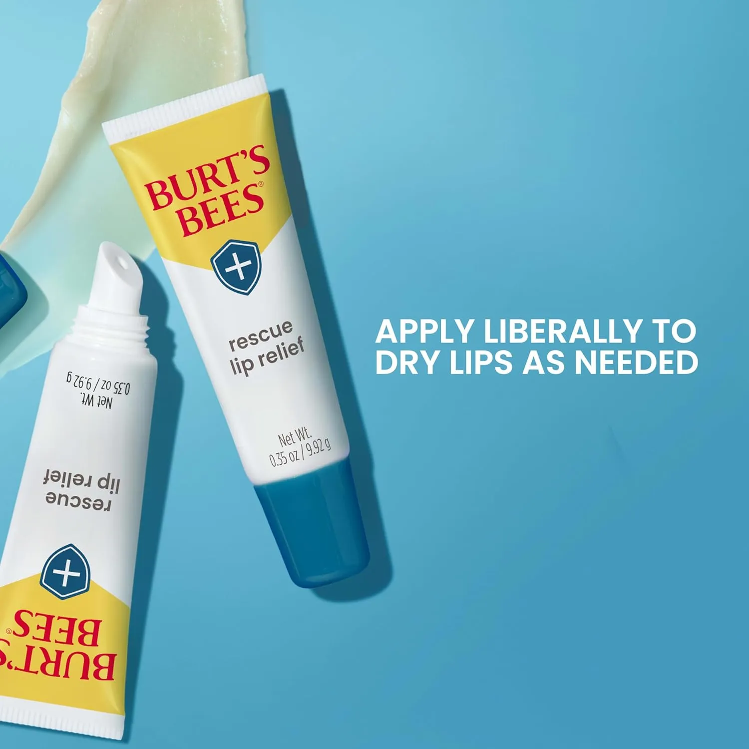 Burts Bees Rescue Lip Relief with Shea Butter and Echinacea, 100% Natural Origin, 0.35 Ounces