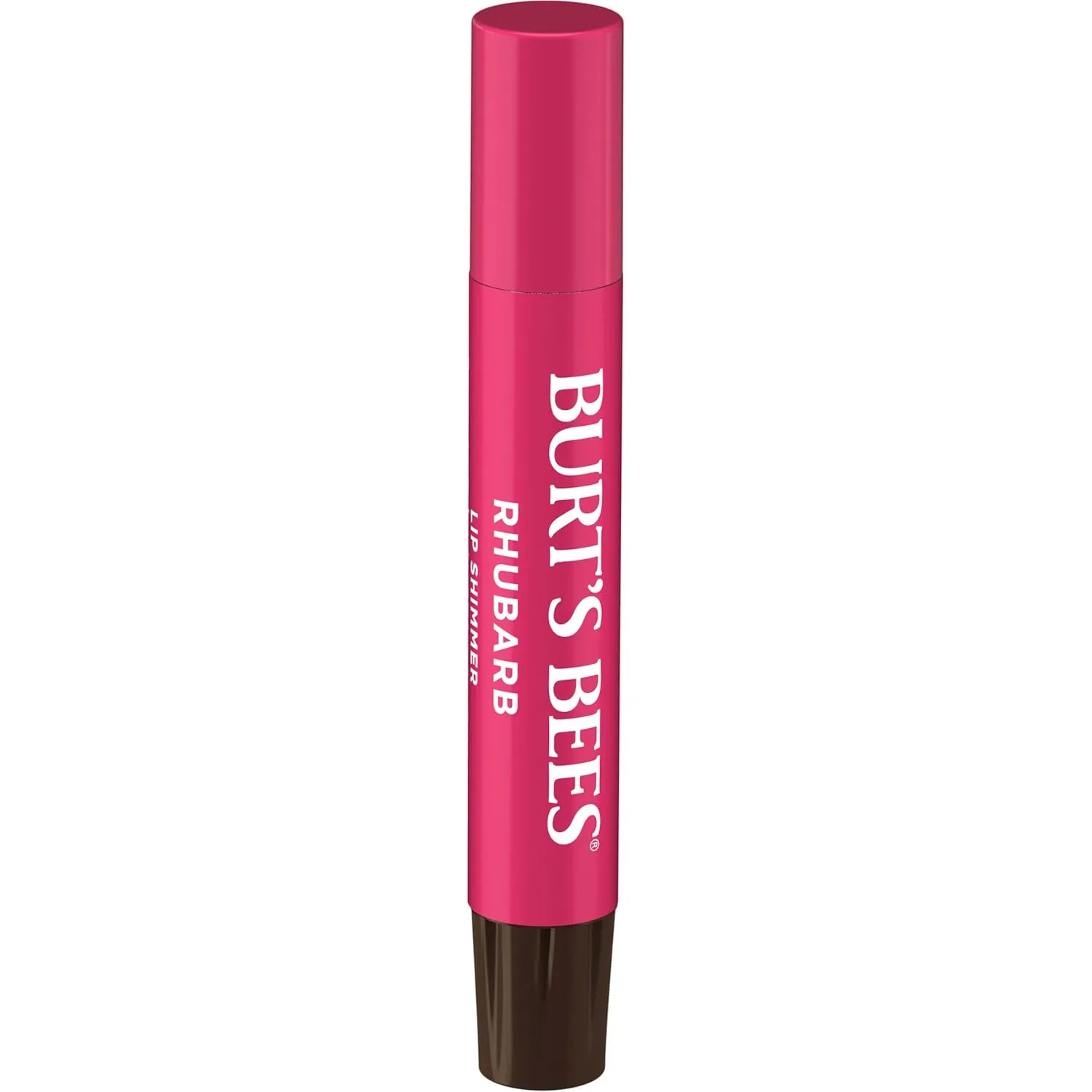 Burt's Bees Shimmer Lip Tint Stocking Stuffers Set, Tinted Lip Balm Stick, Moisturizing for All Day Hydration with Natural Glowy Pigmented Finish & Buildable Color, Rhubarb (1-Pack)