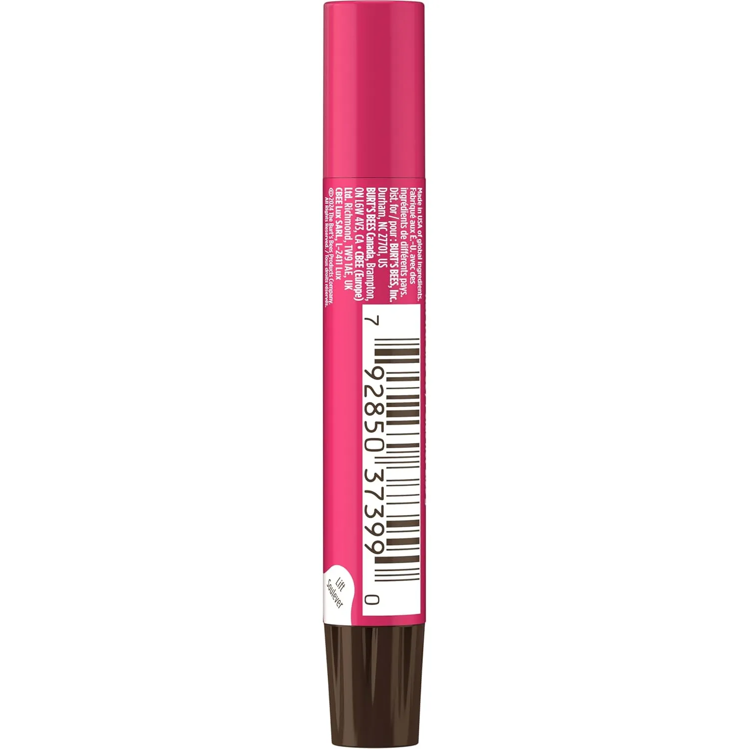 Burt's Bees Shimmer Lip Tint Stocking Stuffers Set, Tinted Lip Balm Stick, Moisturizing for All Day Hydration with Natural Glowy Pigmented Finish & Buildable Color, Rhubarb (1-Pack)