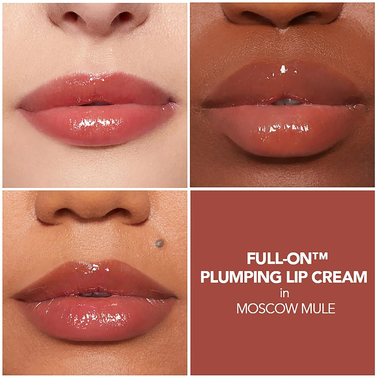 BUXOM Full-On Plumping Lip Cream, Lip Plumper Gloss, Enhancing Tinted Lip Plumper, Moisturizing Lip Gloss with Peptides and Vitamin E, Cruelty Free