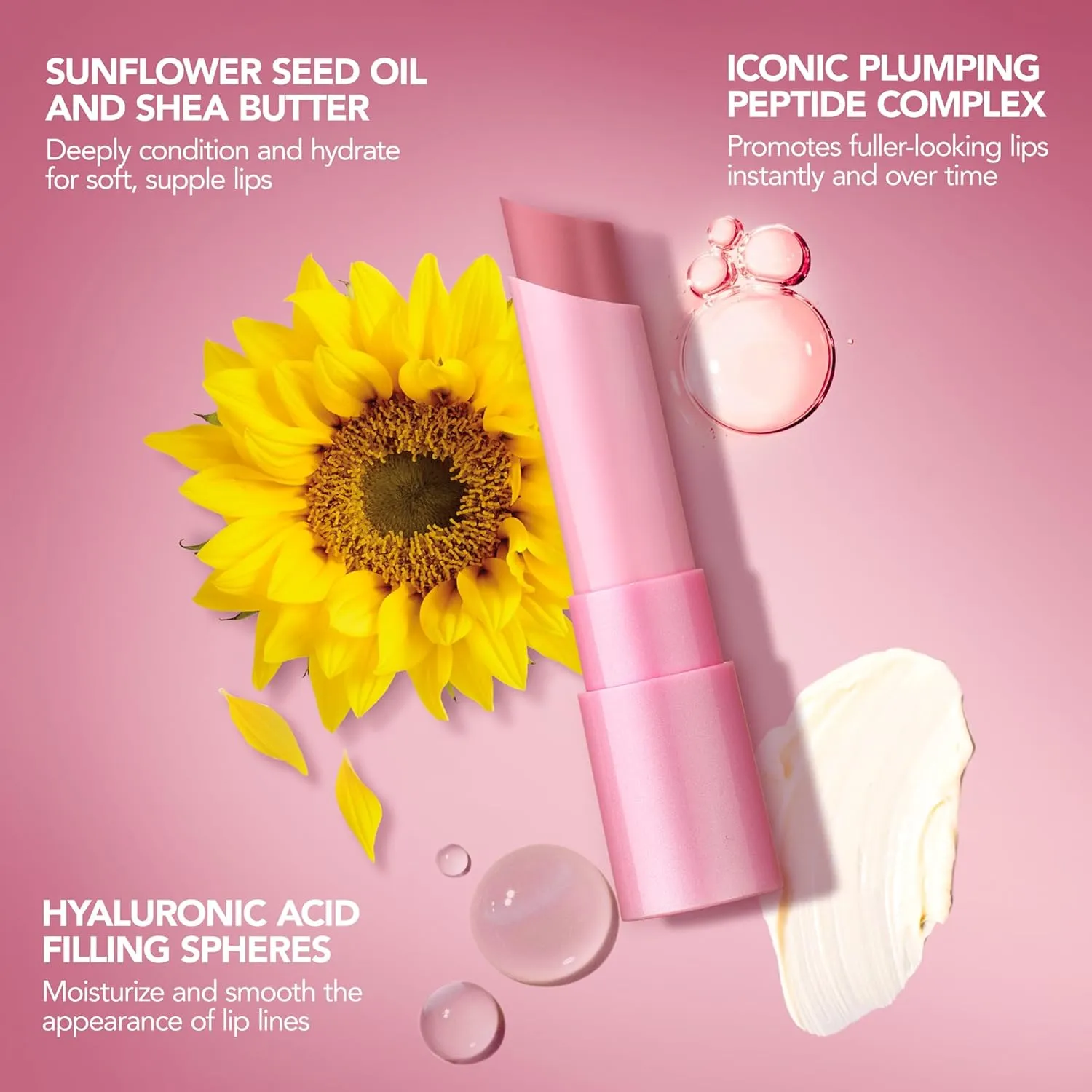 BUXOM Full-On Plumping Lip Glow Balm, Tinted Lip Balm, Hydrating and Moisturizing Lip Treatment, Cruelty Free