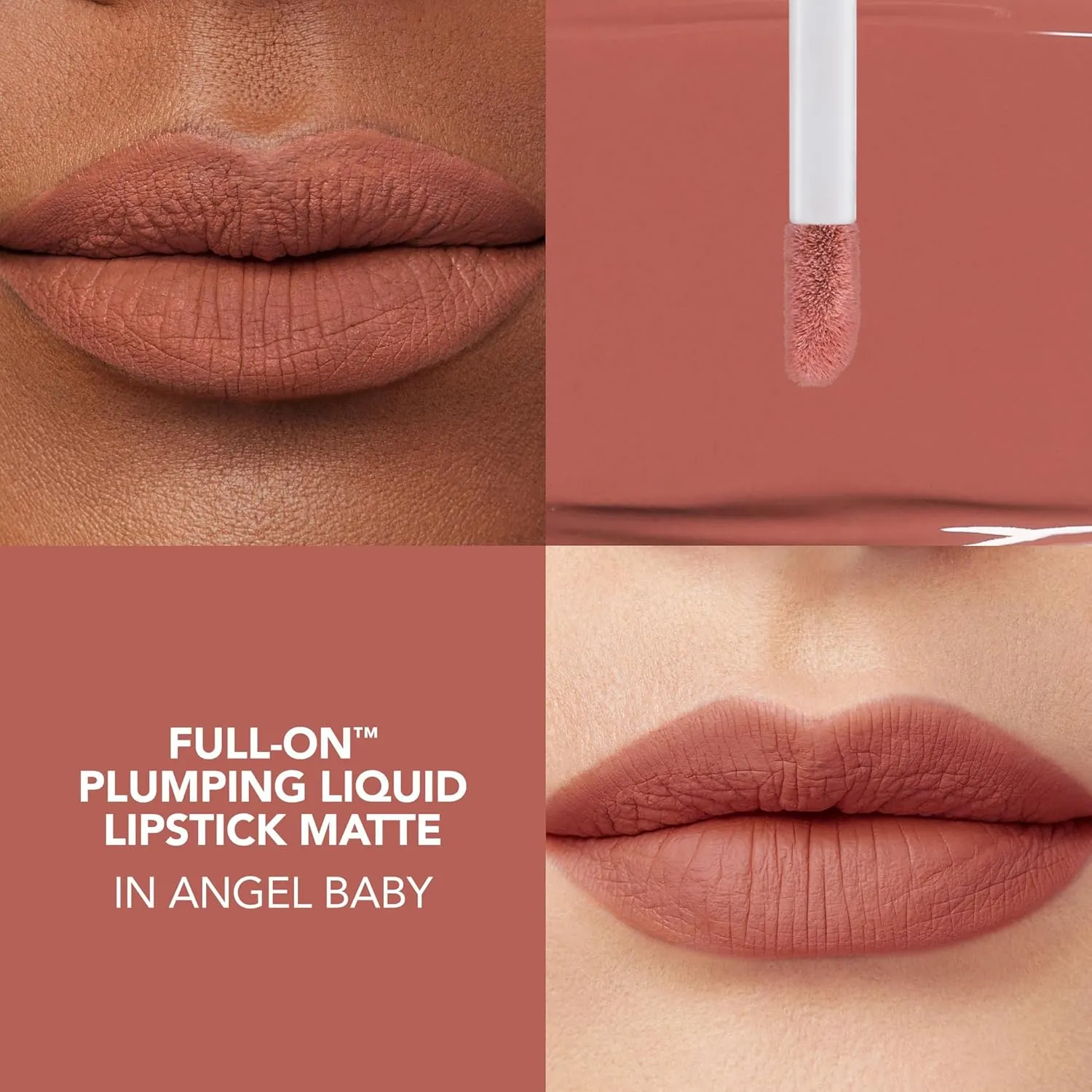 BUXOM Full-ON Plumping Liquid Lipstick Matte - Transfer-proof Plumping Lip Color, 8-hour long wear with Vitamin E Hyaluronic Acid & Plumping Peptide Complex to Hydrate & Smooth Lip Lines, Cruelty-Free