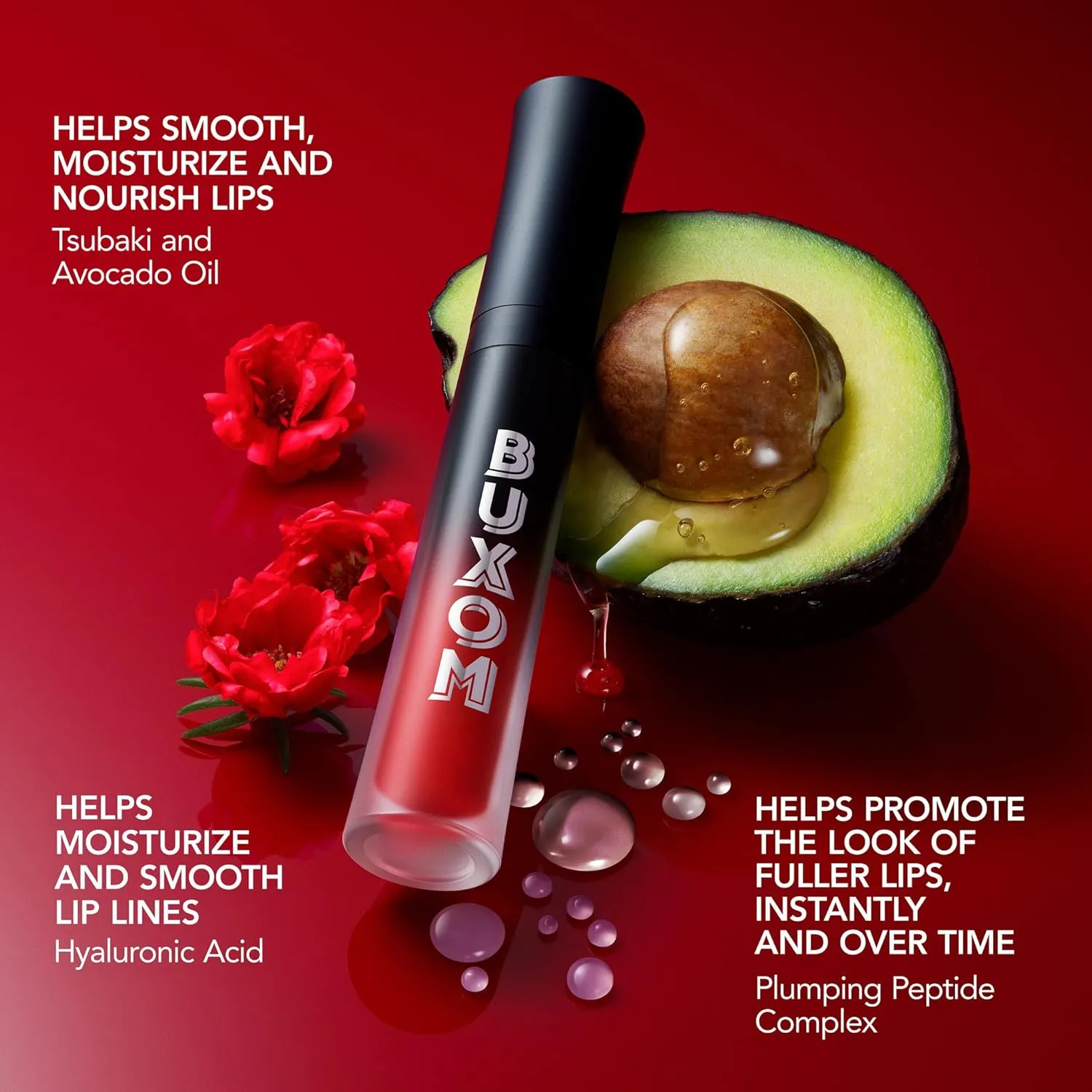 BUXOM Full-ON Plumping Liquid Lipstick Matte - Transfer-proof Plumping Lip Color, 8-hour long wear with Vitamin E Hyaluronic Acid & Plumping Peptide Complex to Hydrate & Smooth Lip Lines, Cruelty-Free