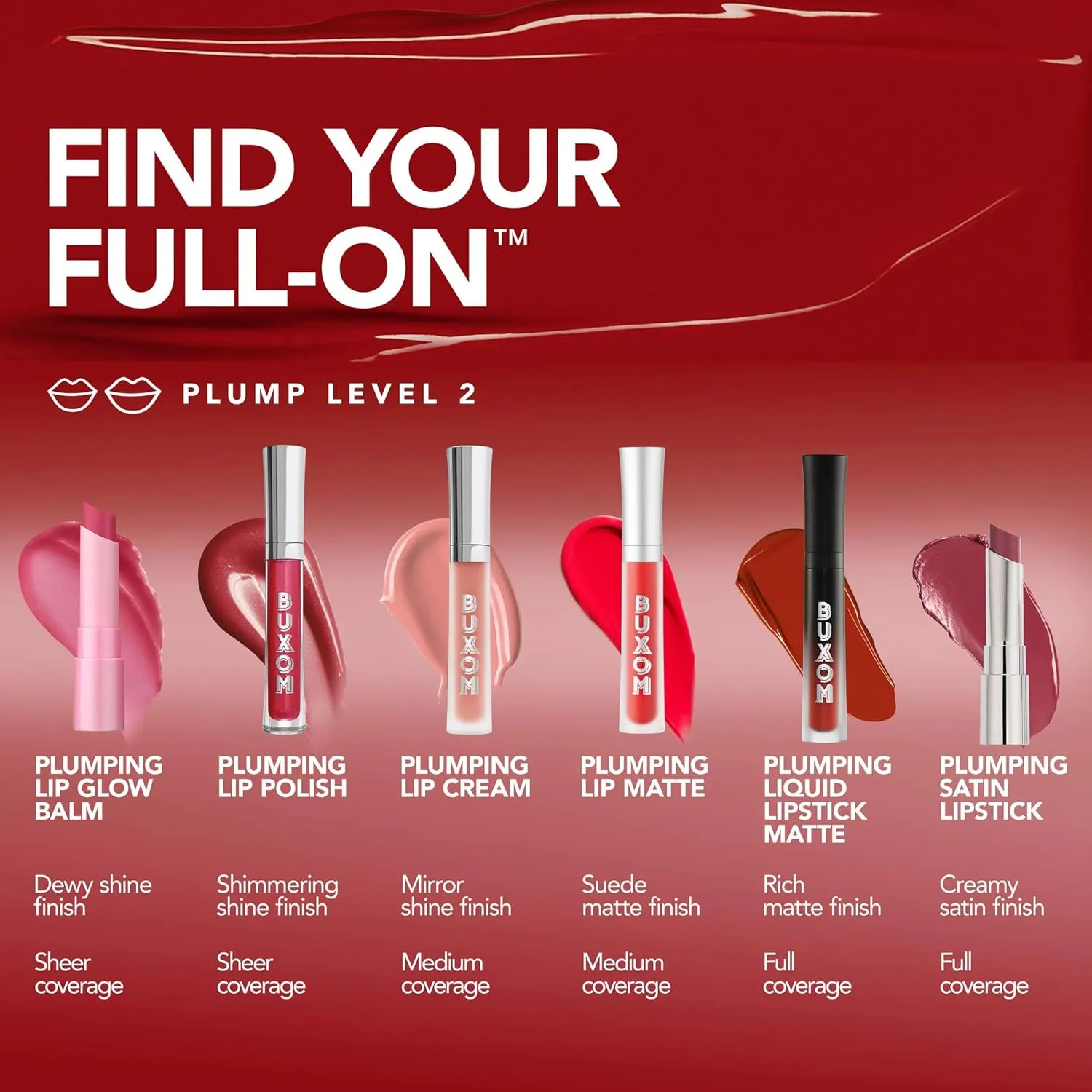 BUXOM Full-ON Plumping Liquid Lipstick Matte - Transfer-proof Plumping Lip Color, 8-hour long wear with Vitamin E Hyaluronic Acid & Plumping Peptide Complex to Hydrate & Smooth Lip Lines, Cruelty-Free