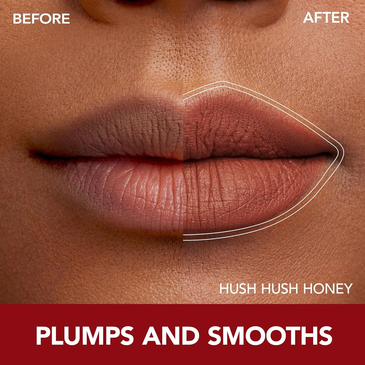 BUXOM Full-ON Plumping Liquid Lipstick Matte - Transfer-proof Plumping Lip Color, 8-hour long wear with Vitamin E Hyaluronic Acid & Plumping Peptide Complex to Hydrate & Smooth Lip Lines, Cruelty-Free