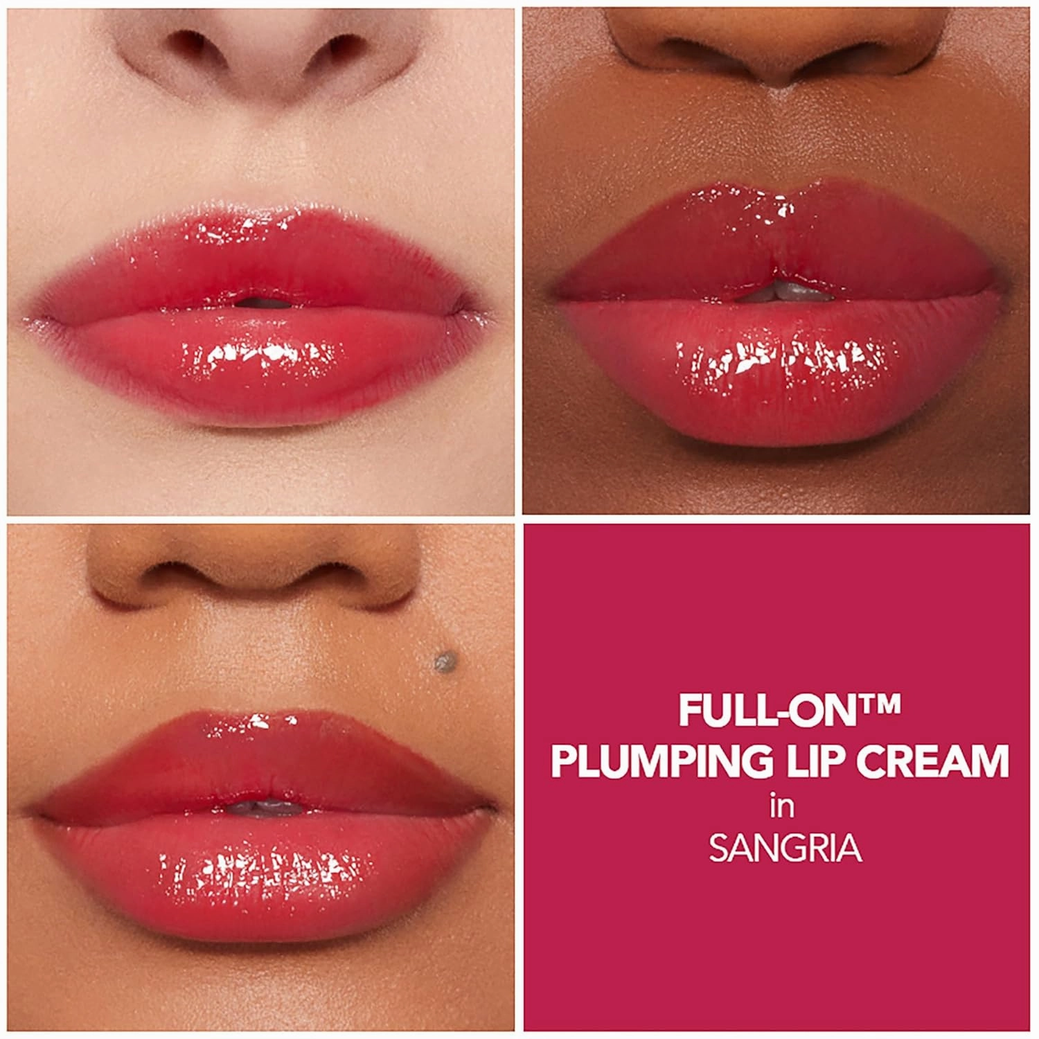 BUXOM Full-On Plumping Lip Cream, Lip Plumper Gloss, Enhancing Tinted Lip Plumper, Moisturizing Lip Gloss with Peptides and Vitamin E, Cruelty Free