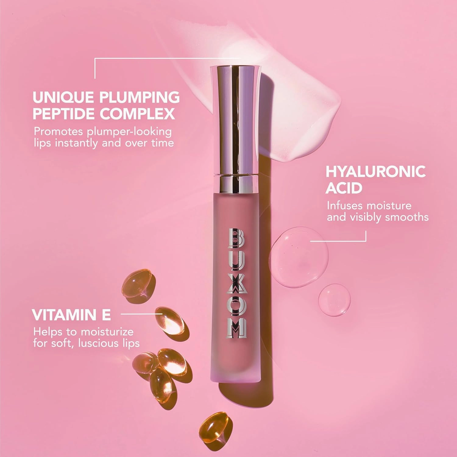 BUXOM Full-On Plumping Lip Cream, Lip Plumper Gloss, Enhancing Tinted Lip Plumper, Moisturizing Lip Gloss with Peptides and Vitamin E, Cruelty Free