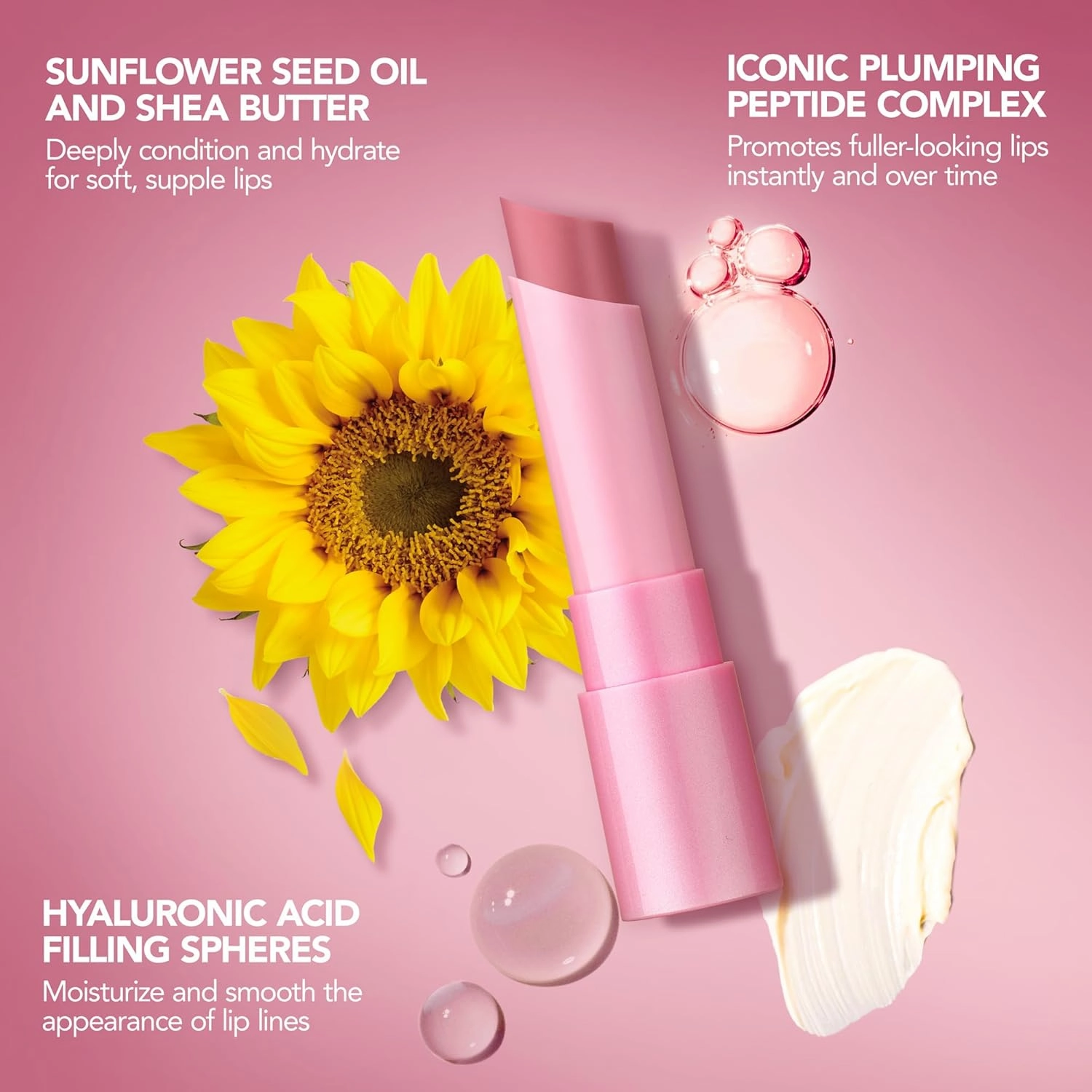BUXOM Full-On Plumping Lip Glow Balm, Tinted Lip Balm, Hydrating and Moisturizing Lip Treatment, Cruelty Free