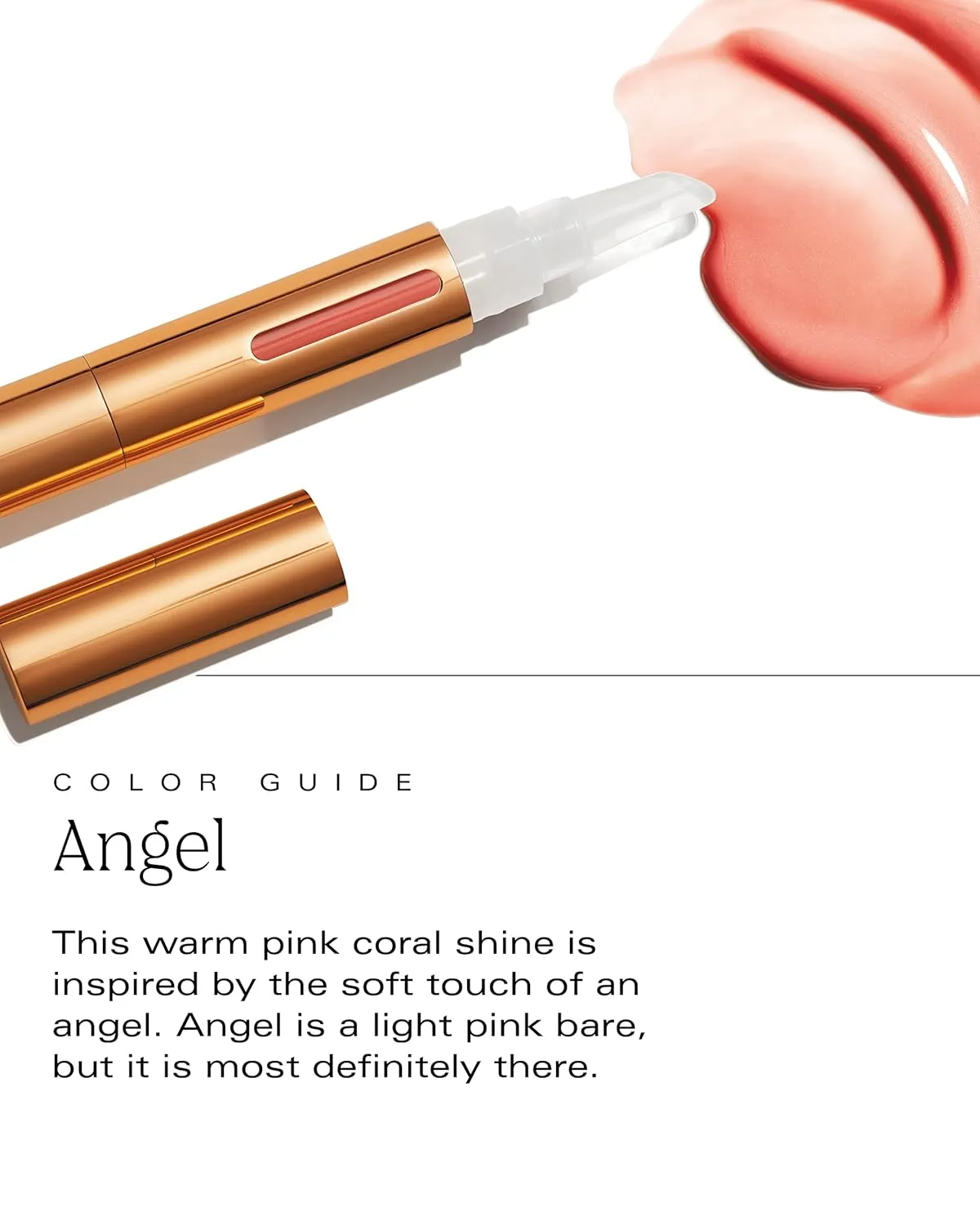 by Patricia De León | Sexy Shine Tinted Soft Pink Lip Gloss (Angel) | Hydrating, Non-Sticky Formula | Lightweight, High Shine Finish | Vegan | Cruelty-Free | .14 fl oz
