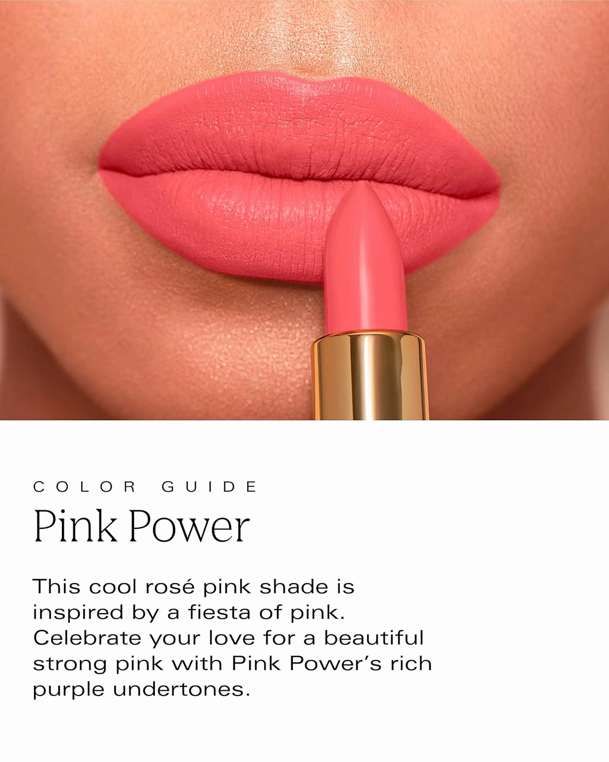 by Patricia De León | High Powered Lipstick (Pink Power) | Intensely Colored Bright Pink Matte Finish Lipsticks | Long Lasting Hydrating Formula, Creamy Texture & Weightless Coverage | Cruelty-Free | .14 oz