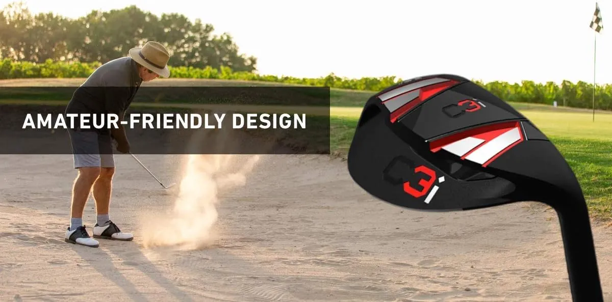 C3i Wedge - Premium Sand Wedge, Lob Wedge for Men & Women - Escape Bunkers in One, Easy Flop Shots – Legal for Tournament Play, Quickly Cuts Strokes from Your Short Game- High Loft Golf Club