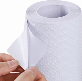 Cabinet Shelf Liner Peel and Stick: Self Adhesive Cabinets Paper - Non-Slip White Drawers Liners - Easy to Cut, Removable, PABUSIOR Cupboard Liner for Pantry, Countertops, Shelves, 15.7 in x 12 FT