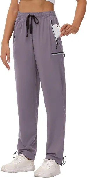 Cakulo Cargo Hiking Pants Women Waterproof Golf Rain Lightweight Wind Quick Dry Travel Stretch Water Resistant Summer