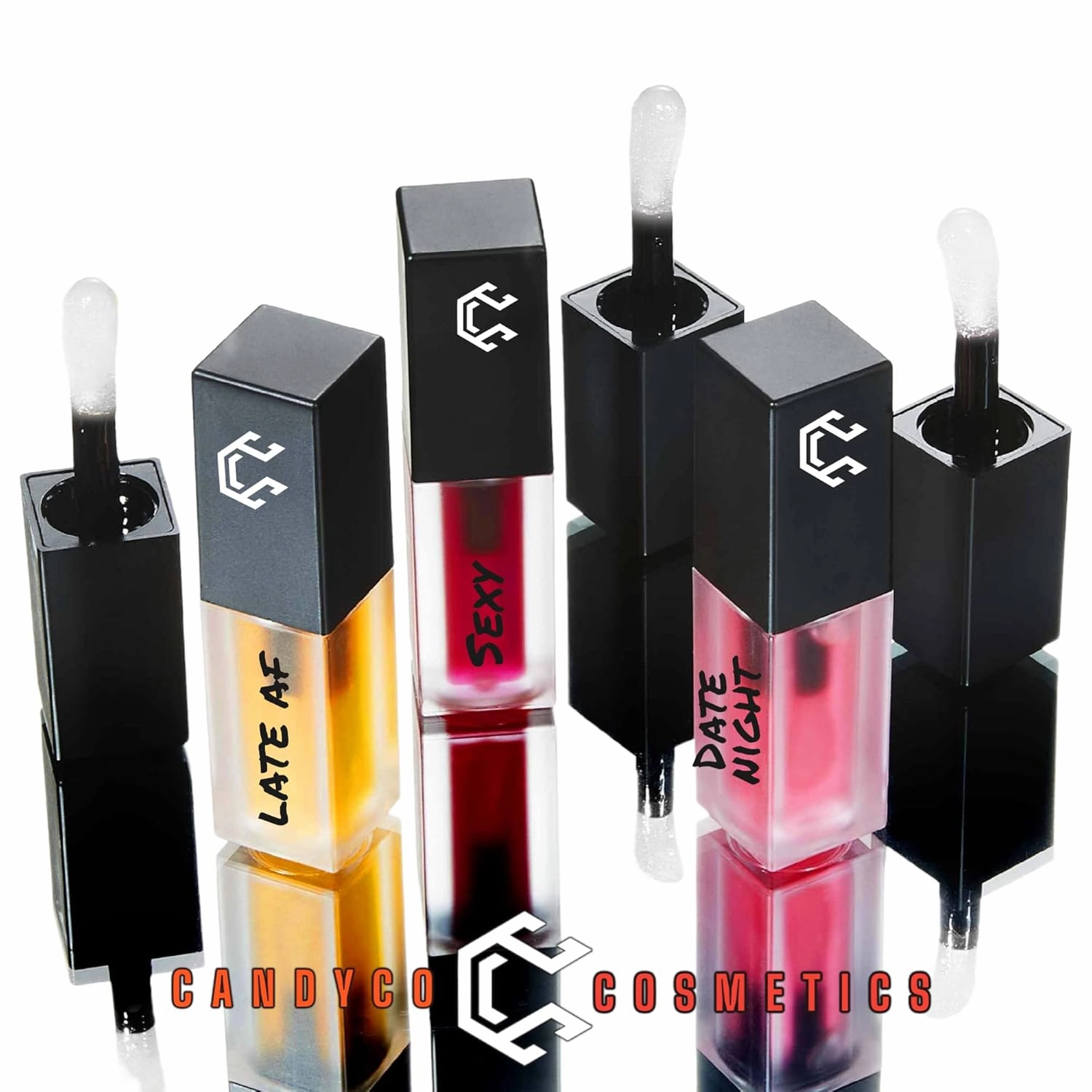 CandyCo Cosmetics Late Af Date night glow funny Ultra Moisturizing Lip Oil Valentines day gift for her naughty dio adult humor lip gloss kylie hydrating date night (Clear)