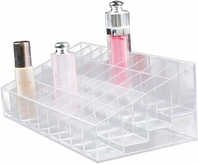 CANIGHT Clear Lipstick Holder Space Lip Gloss Organizer Stand for Makeup Storage for Vanity Countertop Stylish Cosmetic Organizer for Home Office