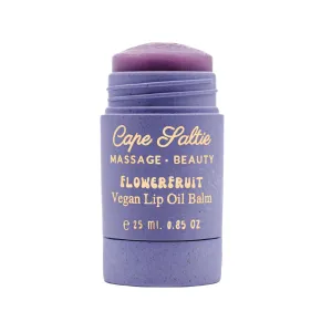 Cape Saltie · Massage Beauty Flowerfruit Vegan Oil Lip Balm in "Blue Butterfly" — Cotton Candy, Lavender (0.85 oz, Jumbo Size Lilac Balm) | Nourish & Moisturize | Infused with Natural Fruit Oil