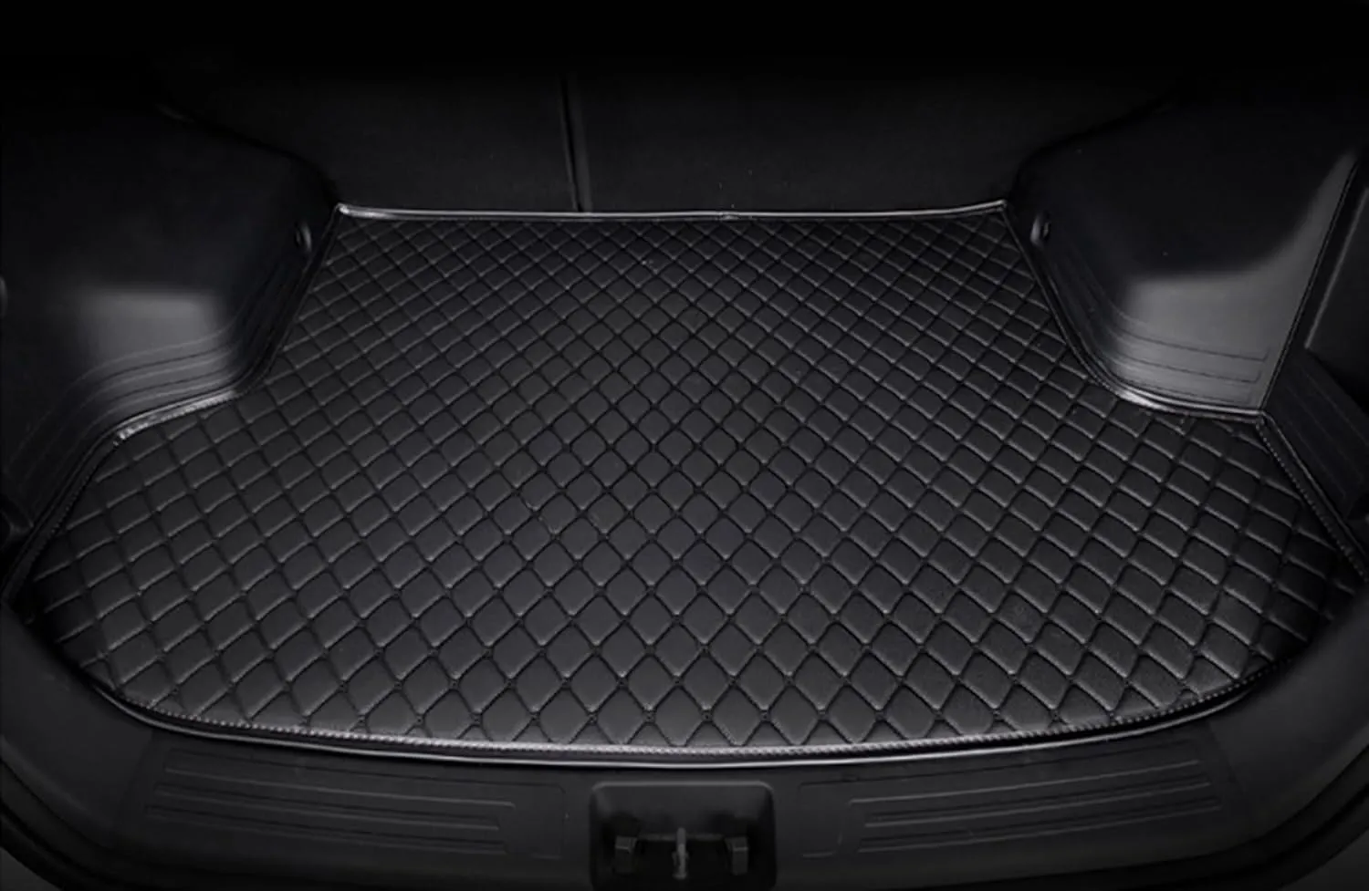 Car Boot Mats for Genesis GV70 EV Pure Electric 2023 2024, Custom Protector Pad Cargo Tray Liners Trunk Carpets All Weather Interior Accessories,Black