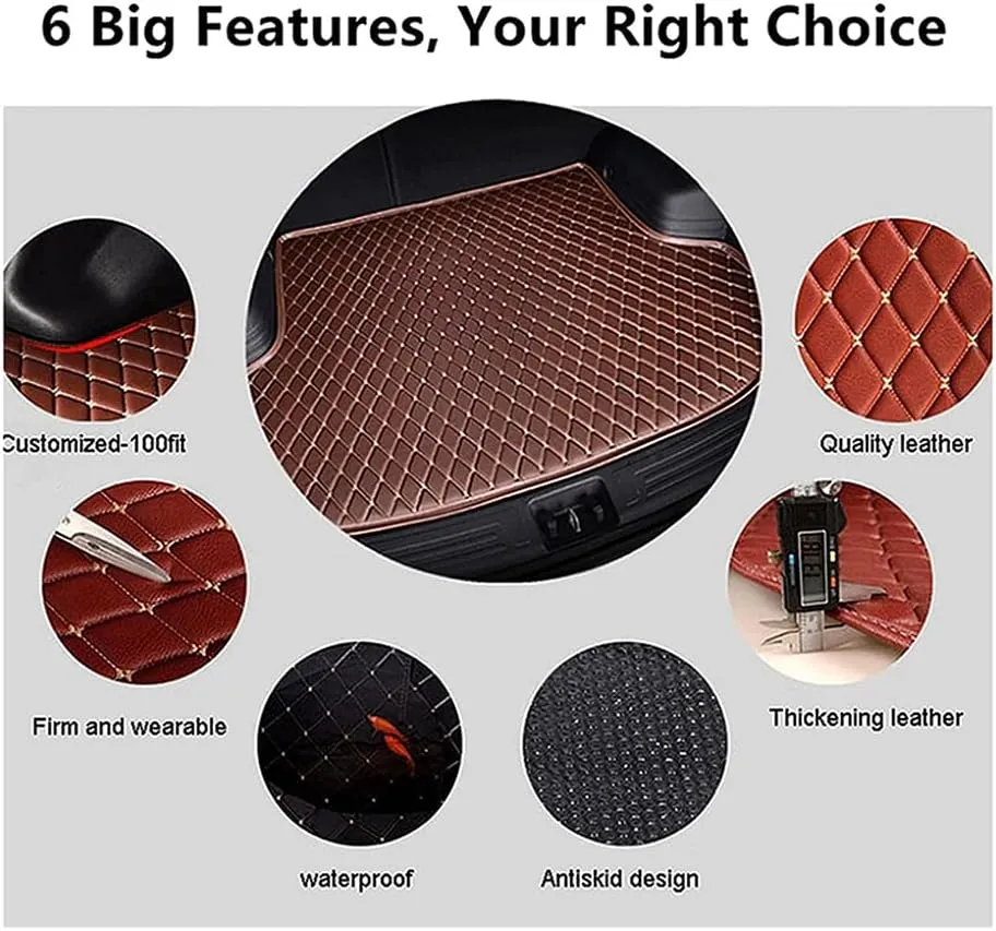 Car Cargo Liners for Infiniti QX60 2014-2024, Boot Mats Rear Trunk Carpet Trunk Mat Trunk Protection Mat Trunk Liner Mats Interior Accessories,I
