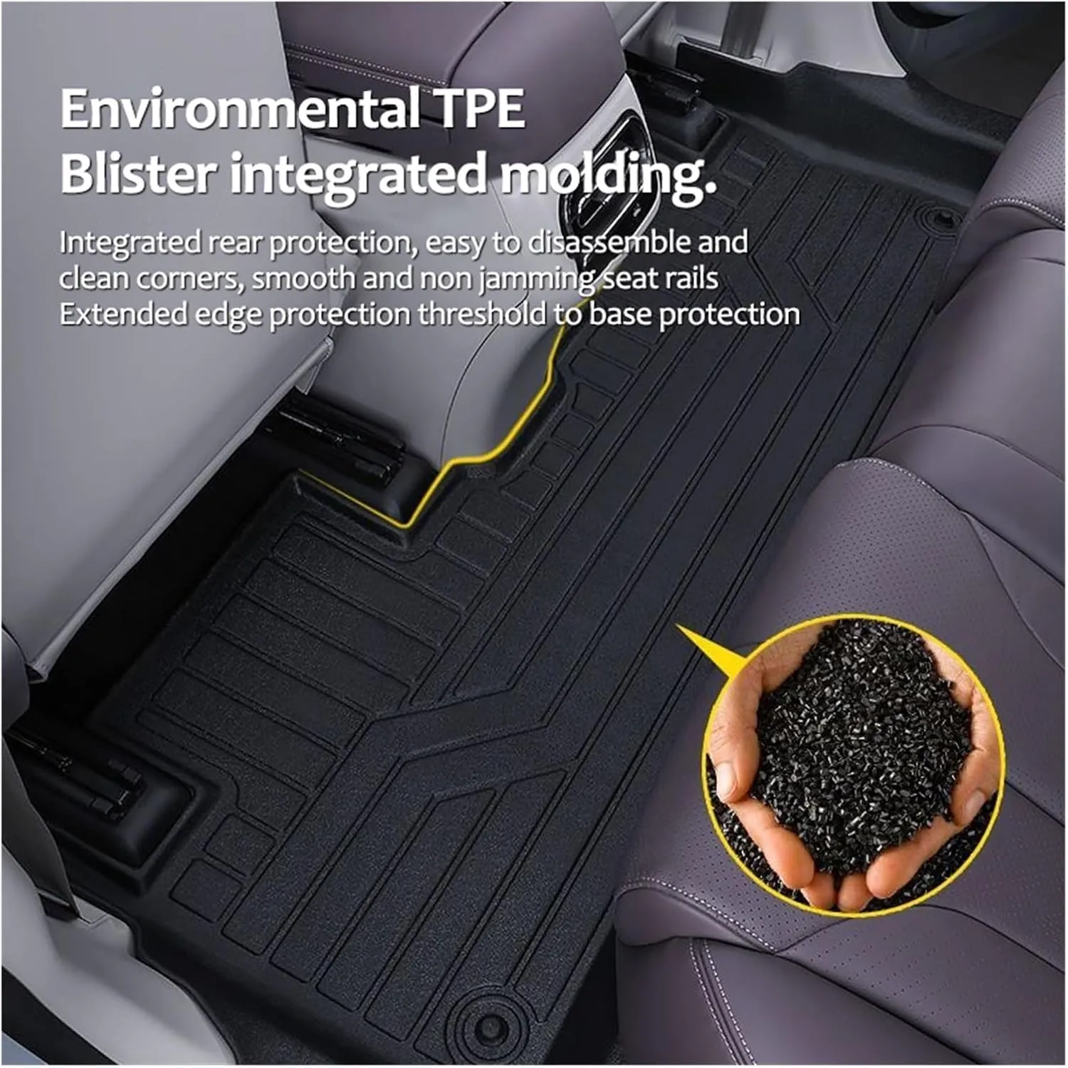 Car Floor Mat Compatible with Subaru Forester SK 2019~2023 TPE Waterproof Leather Rug Mud Carpet Foot Pad Full Tappeto Auto Accessories(Size:Left-Hand Drive), Black