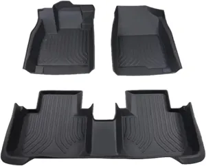 Car Floor Mat Compatible with Subaru Forester SK 2019~2023 TPE Waterproof Leather Rug Mud Carpet Foot Pad Full Tappeto Auto Accessories(Size:Left-Hand Drive), Black