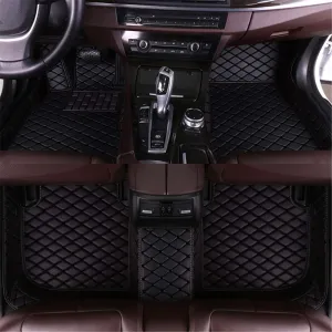 car Floor Mats fit for Dedicated Custom Style Luxury Leather All Weather Protection Floor Liners Full car Floor Mats Black