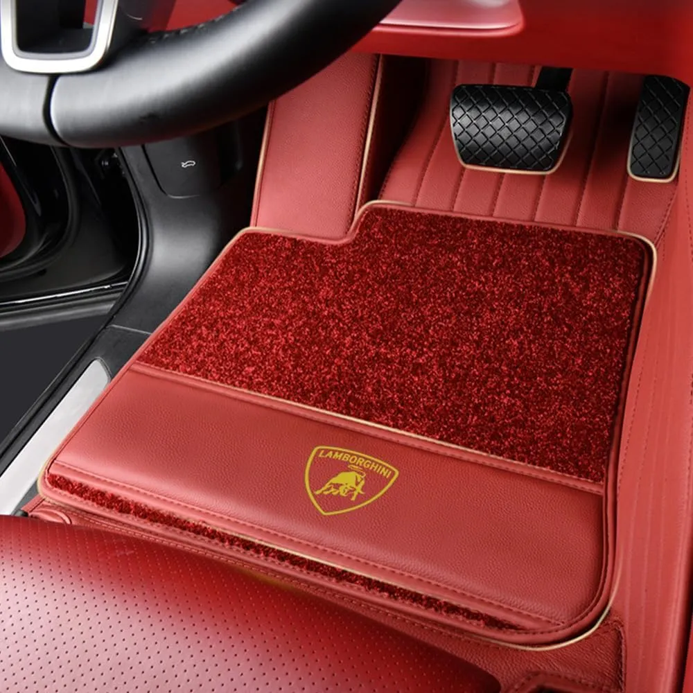 Car Floor Mats for Lamborghini Gallardo LP 570-4 Blancpain LP570-4 2011, All-Weather Protection Floor Liners Full Coverage Pads Carpets Floor Protection Underlay Accessories,A