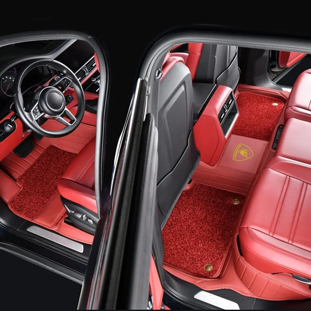 Car Floor Mats for Lamborghini Gallardo LP 570-4 Blancpain LP570-4 2011, All-Weather Protection Floor Liners Full Coverage Pads Carpets Floor Protection Underlay Accessories,A