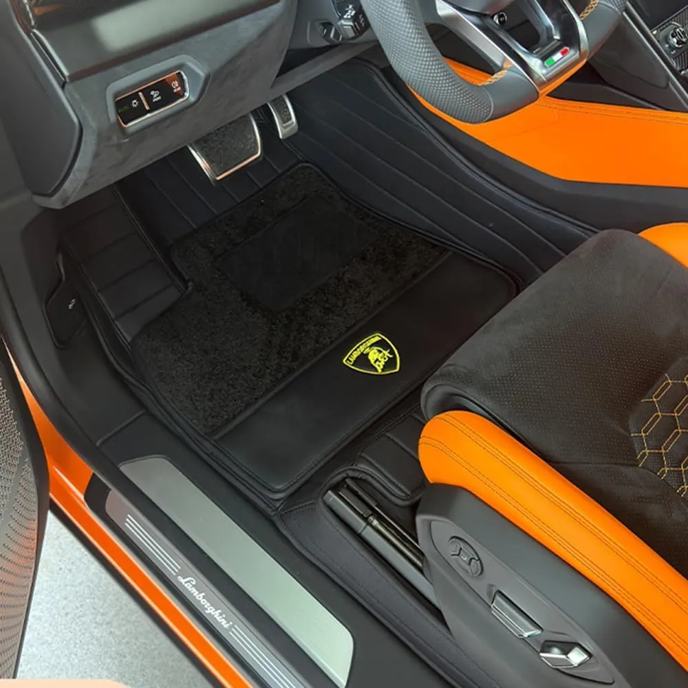 Car Floor Mats for Lamborghini Gallardo LP 570-4 Blancpain LP570-4 2011, All-Weather Protection Floor Liners Full Coverage Pads Carpets Floor Protection Underlay Accessories,A