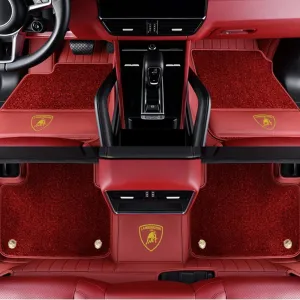 Car Floor Mats for Lamborghini Gallardo LP 570-4 Blancpain LP570-4 2011, All-Weather Protection Floor Liners Full Coverage Pads Carpets Floor Protection Underlay Accessories,A