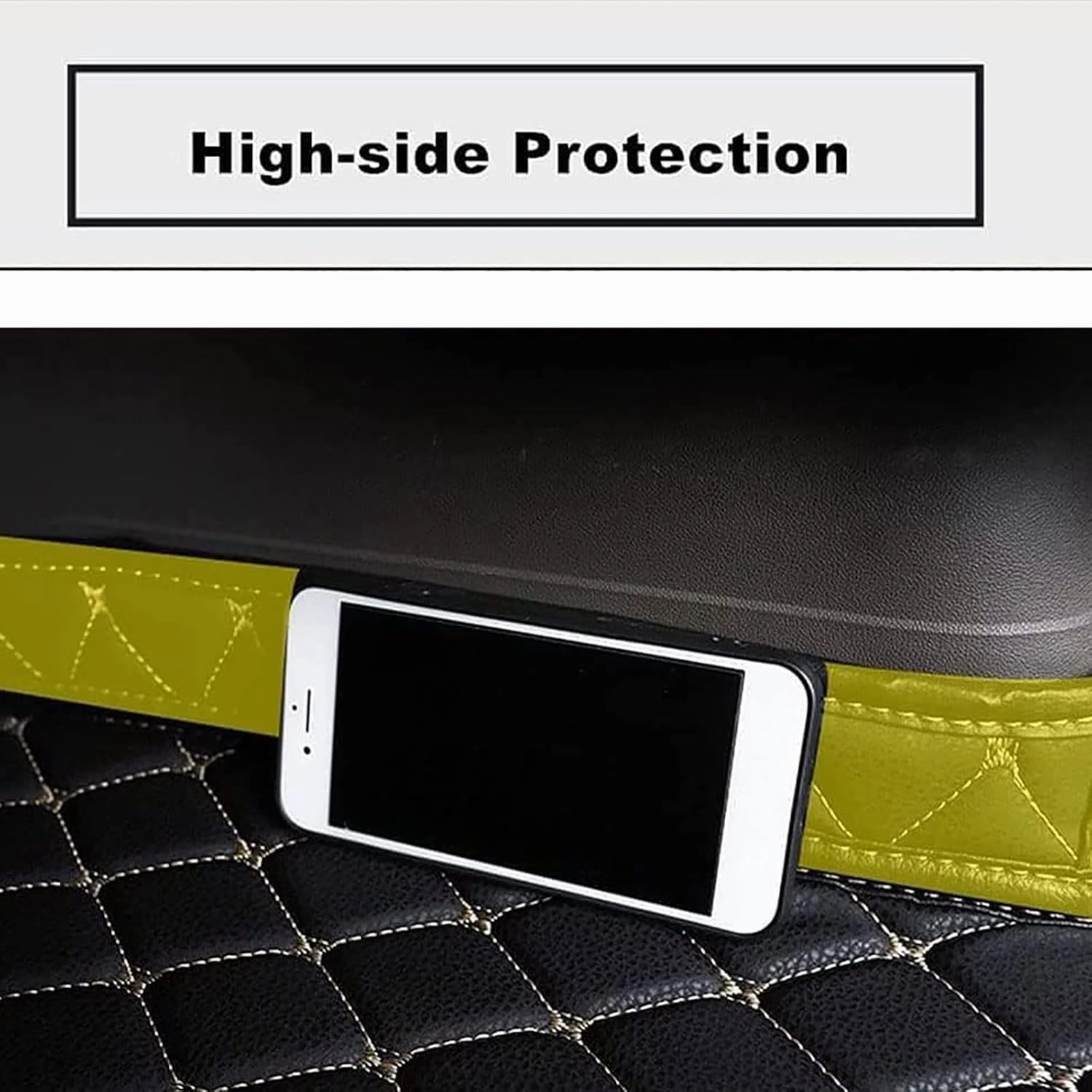 Car Leather Boot Liner Mats for Nissan Kicks 2018-2024, Custom Auto Rear Trunk Cargo Tray Protector Liners Anti-Scratch Non-Slip Luggage Carpets Interior Accessories,E/Brown