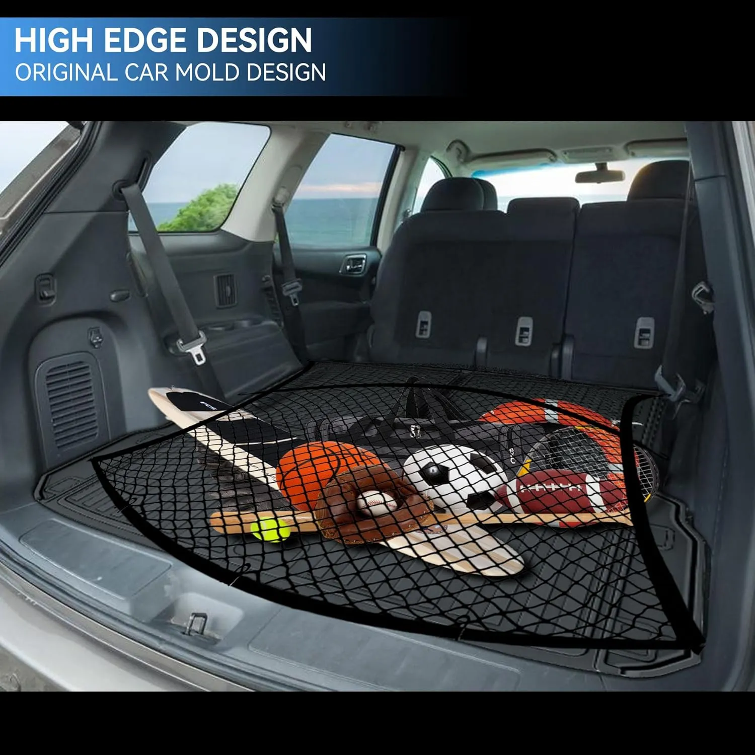 Cargo Mat &Backerst Mat Compatible with 2013-2020 Nissan Pathfinder/ 2013 Infiniti JX35/ 2014-2020 Infiniti QX60 - Cargo Liner Trunk Mat All Weather TPE Pathdinder 2020 Accessories